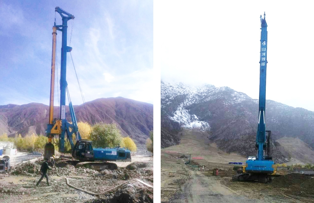 云顶国际yd888智能二十台旋挖钻机高原施工放异彩